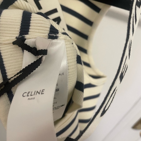 Celine Cross Back Bra *new with tags* Off white / Navy Size Small S - Picture 5 of 8